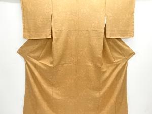 未使用品　生花に扇模様江戸小紋着物